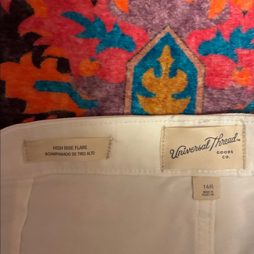 Universal Thread Cream High Rise Flared Pants - Picture 2 of 2